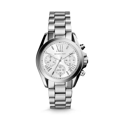 michael kors mk 3018 silver-tone quartz watch|Women's Sage Three.